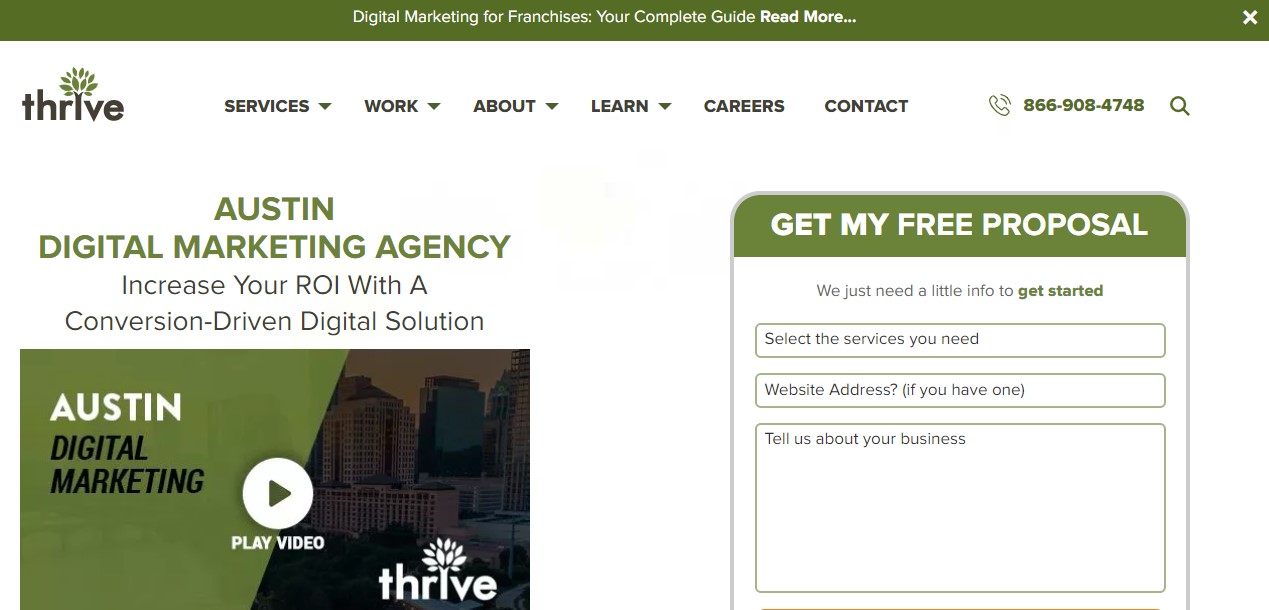 usługi marketingowe thrive digital agency austin